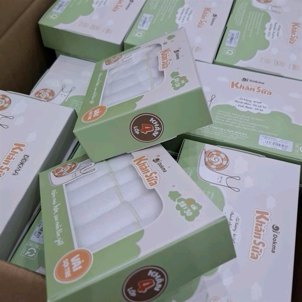 Set 6 khăn sữa sợi tre 4 lớp Dokma DS610M