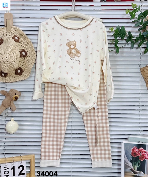 34004- Bộ HHN- Gấu be hoa