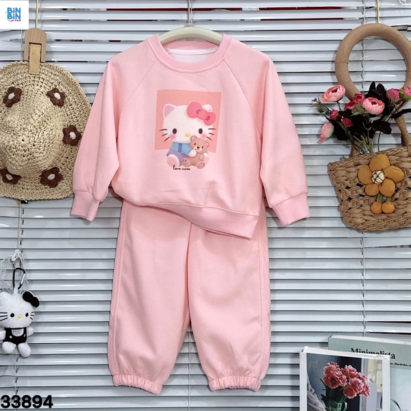 33894- Set bộ TD Kitty hồng gấu