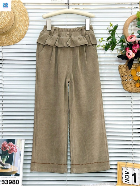 33980- Quần ticke lưng bèo nâu