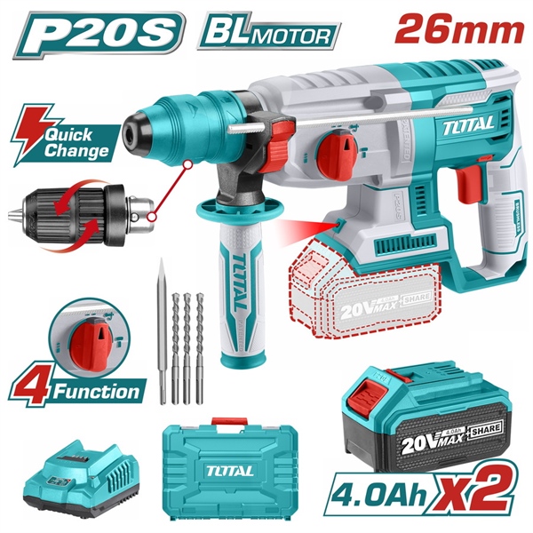 Máy khoan đục dùng pin 20V Total TRHLI202289