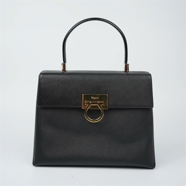 Túi Salvatore Handle màu đen size 24cm (EO-21 0290) KG+