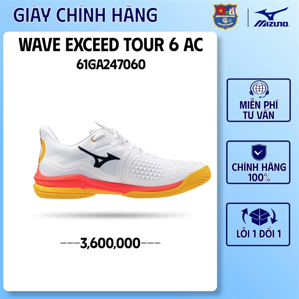 Giền Pickleball - Giày Mizuno Wave Exceed Tour 6 AC