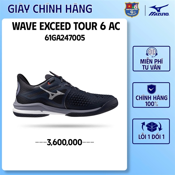 Giền Pickleball - Giày Mizuno Wave Exceed Tour 6 AC