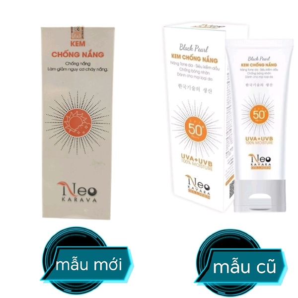 Kem chống nắng Neo Karava nâng tone da, siêu kiềm dầu, chống bóng nhờn, dành cho mọi loại da 50ml