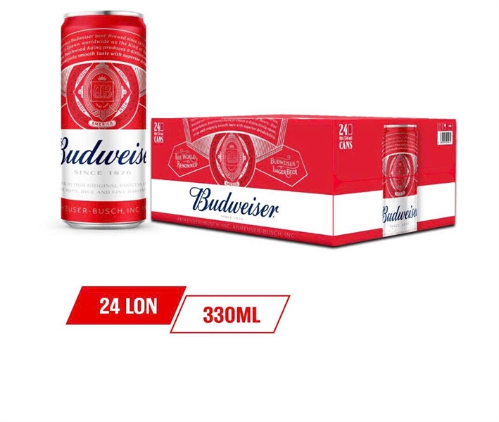 Bia Budweiser Sale ( 24Lon 330ml - date 19/1/26)