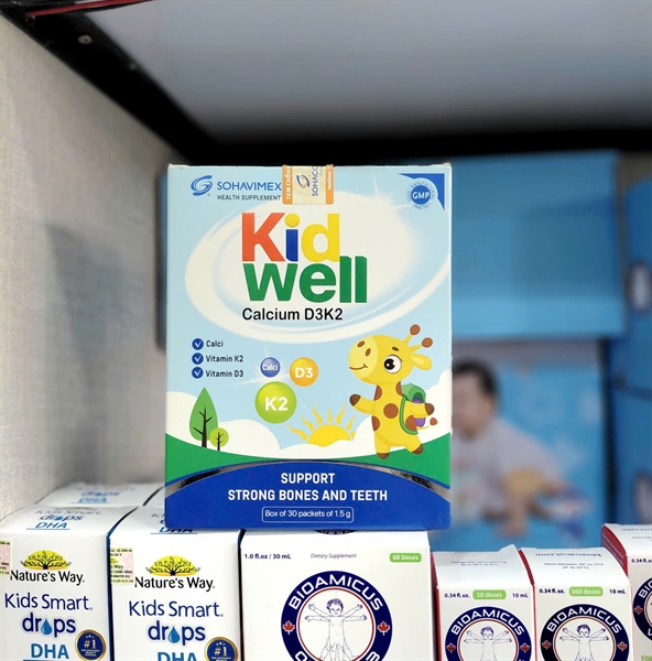 Bột Kid Well calcium D3K2