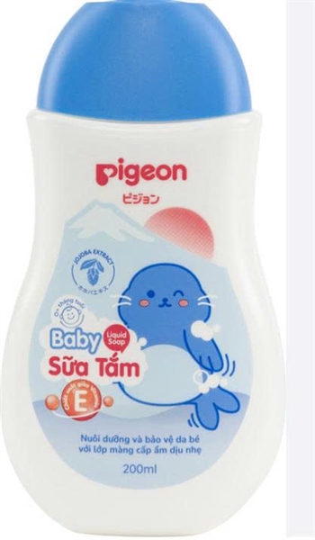 Sữa tắm Pigeon Jojoba (xanh) 200ml (0M+)