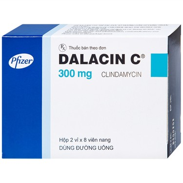 Thuốc Dalacin C 300mg (Clindamycin 300mg) Pfizer điều trị nhiễm khuẩn (2 vỉ x 8 viên)