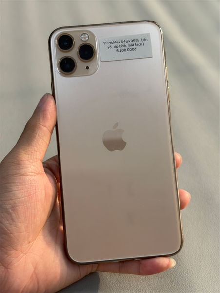 11 ProMax 64gb Xanh LL 98% ( mất face ) pin new 100%, Thay vỏ gold