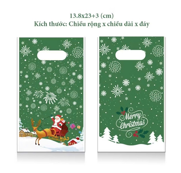 10 Túi xách đựng quà Noen 15x23