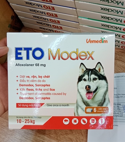 Eto modex 10-25KG (ve, rận, bọ chét, viêm da)