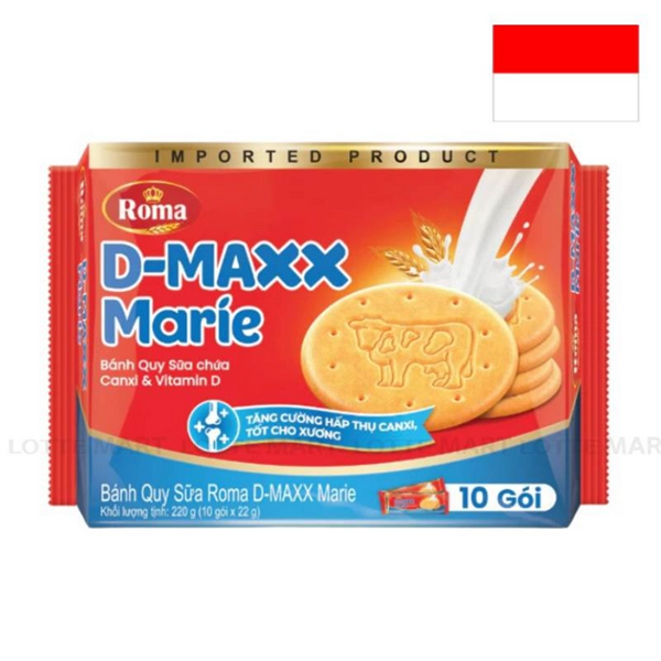 Bánh Quy Sữa Roma D-MAXX Marie 220G