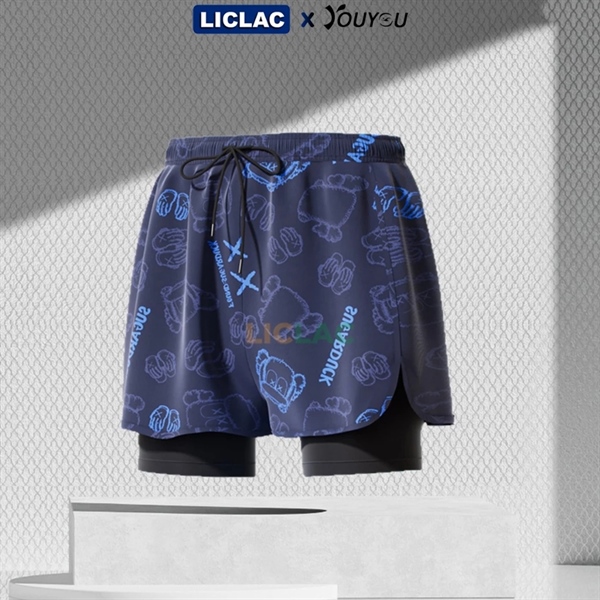 Quần bơi 24008Y - màu xanh navy - Size XL