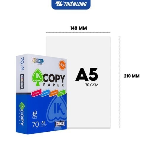 Ream giấy A5 70 gsm IK (500 tờ)