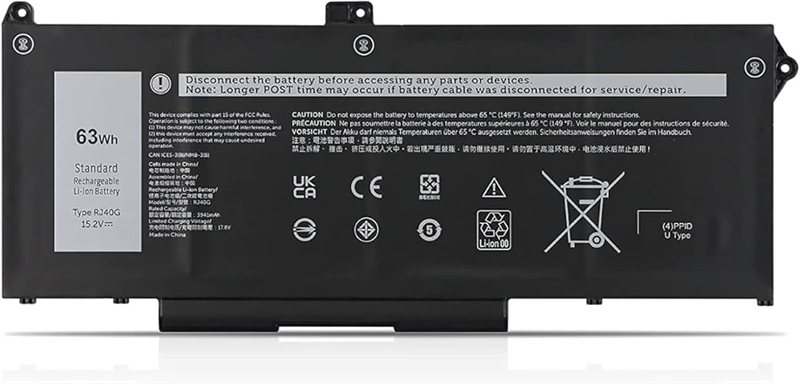 Pin laptop Dell Latitude 14 5420, 63Wh+4Cell / 42Wh+3Cell, 15.2V, Li-ion có thể sạc lại - Và dịch vụ lắp đặt (Bảo hành 12 tháng)