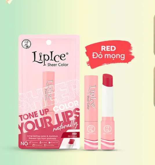 Son dưỡng môi Lipice Sheer Color Red (Đỏ Mọng) 2,4g - Rohto (Tub)