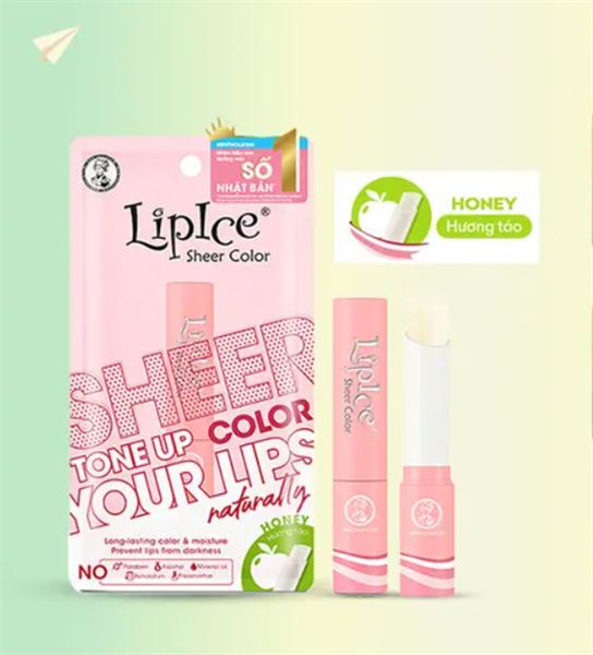 Son dưỡng môi Lipice Sheer Color Honey (Hương Táo) 2,4g - Rohto