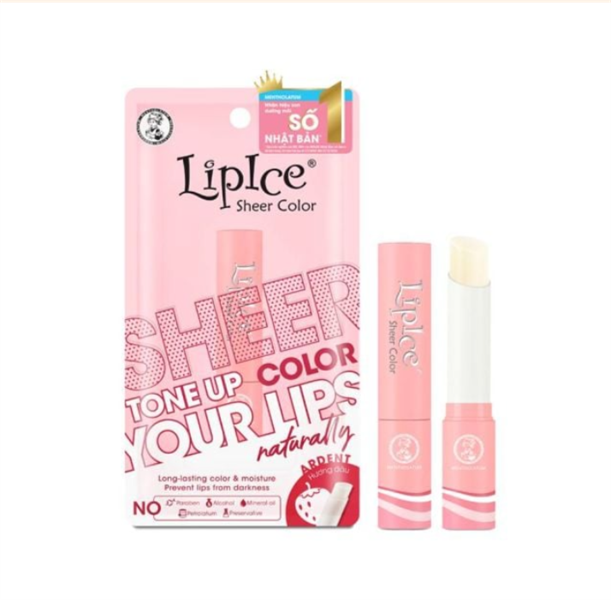Son dưỡng môi Lipice Sheer Color Ardent (Hương Dâu) 2,4g - Rohto
