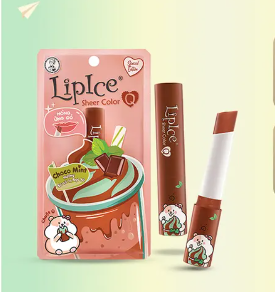 Son dưỡng môi Lipice Sheer Color Q (Choco Mint) 2,4g - Rohto (Tub)