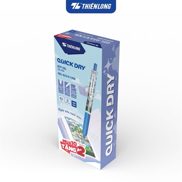 Bút gel xanh Quick Dry V1