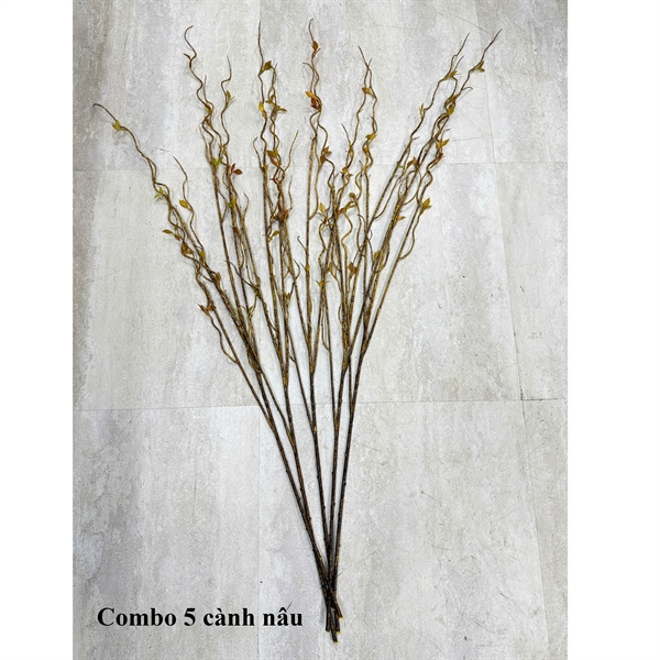 Combo 5 cành liễu - Lá cành dài - Hoa Lụa Vân Vượng
