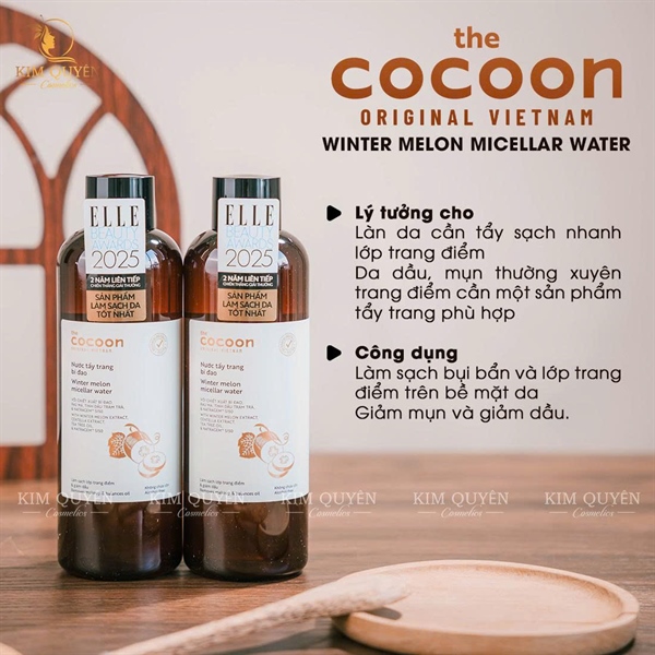 NƯỚC TẨY TRANG BÍ ĐAO COCOON 500ML