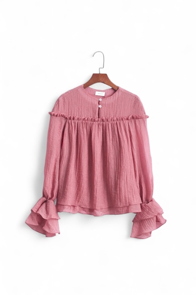 Áo Tơ Đũi Nhăn Tay Bèo