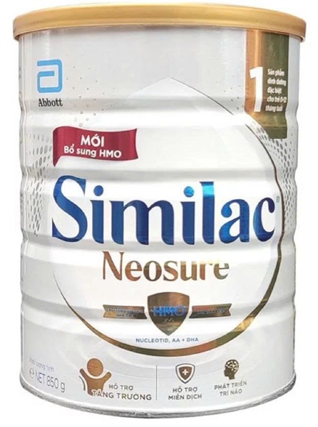 Sữa bột Similac Neosure 850g đặc biệt cho trẻ sinh non, nhẹ cân (0-12 tháng tuổi)