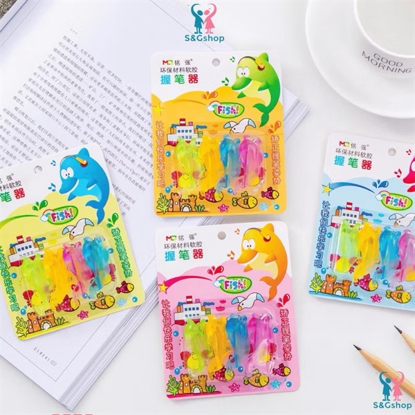 Set 4 con cá định vị cầm bút MO