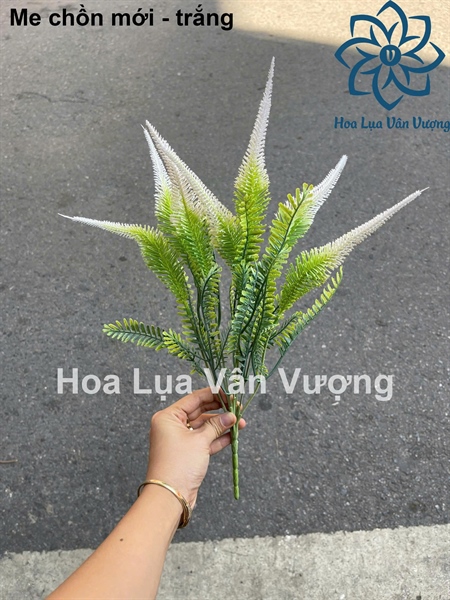 Me chồn mới - trắng - Hoa cành ngắn - Hoa Lụa Vân Vượng