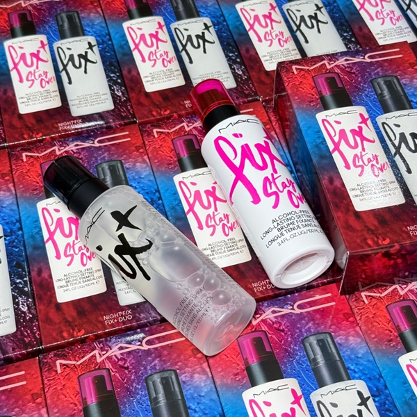 (No Box) MAC Xịt Makeup Fixt Stay Over Alcohol Free Long Lasting Setting Spray 100ml - Hồng
