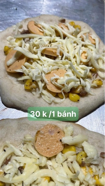 bánh piza nhỏ có nhân lên men tự nhiên