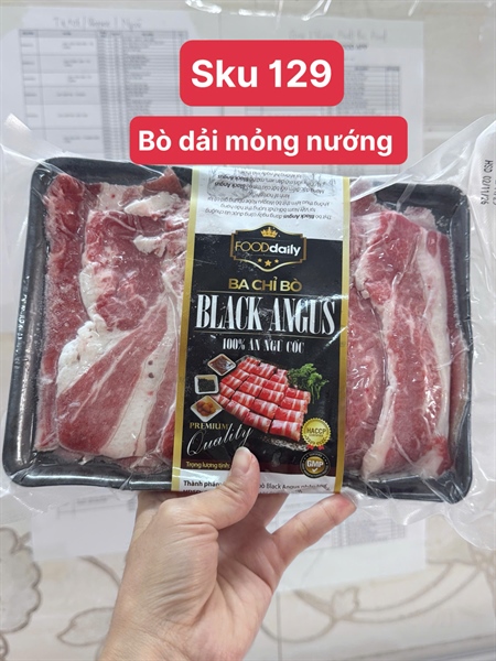 Ba chỉ bò Dải nướng 450gr - dải mỏng