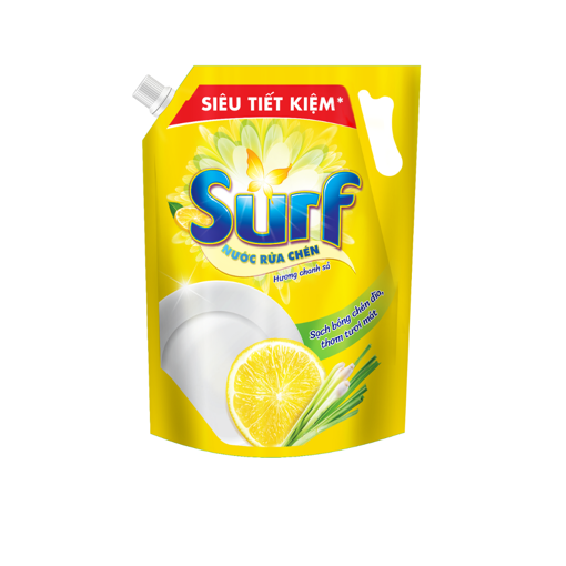 Nước Rửa Chén Surf Hương Chanh Sả Túi 3.4 Lít