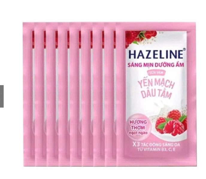 Sữa Tắm Dây Dưỡng ẩm Sáng Da Hazeline Yến Mạch Dâu Tằm 6G + 12 Gói