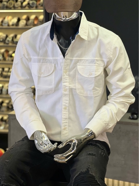 SMTD - K413 2 túi viền denim- Trắng