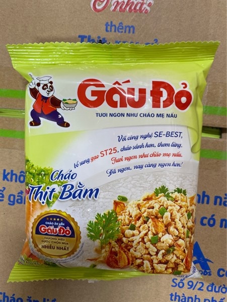 Cháo Gấu Đỏ thịt bằm