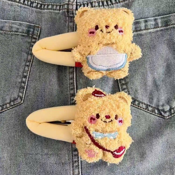 Kẹp mái tách gấu bông