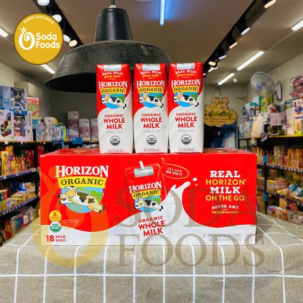 Sữa tươi Horizon Organic Mỹ 236ml - Nguyên kem (1y+)