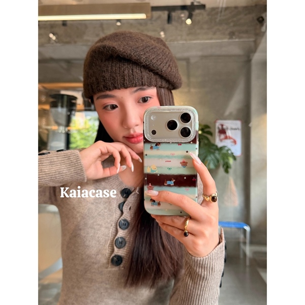 Case Xanh Sọc Nâu Cún Nơ - 17 PROMAX