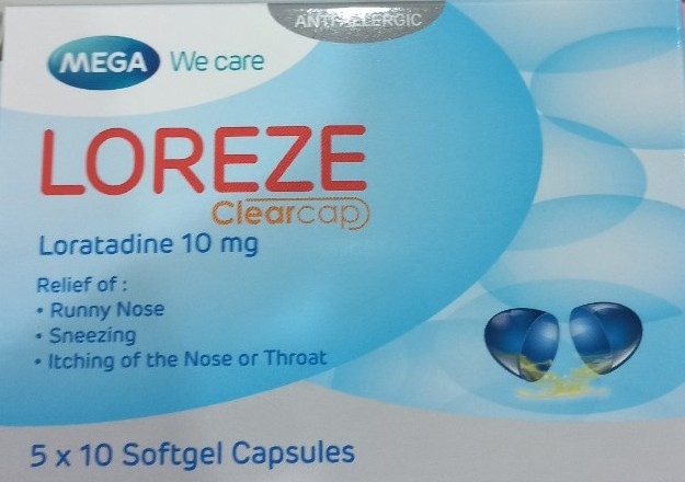 LOREZE clearcap loratadine 10mg ( hộp 5 vỉ *10 viên)