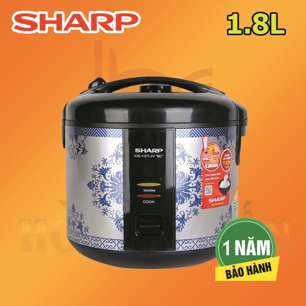Nồi Cơm Nắp Gài SHARP 1.8 Lít KS-19TJV"BC"