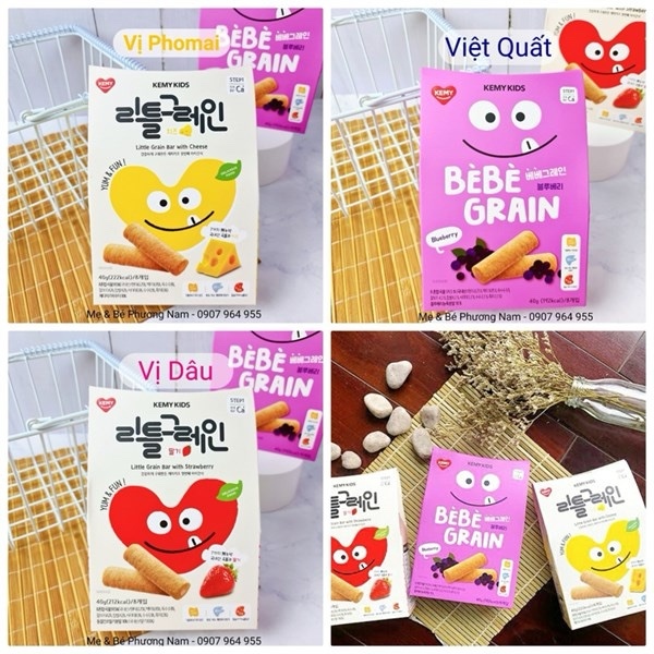 Bánh ăn dặm ngũ cốc kemy Kids vị phomai 40g