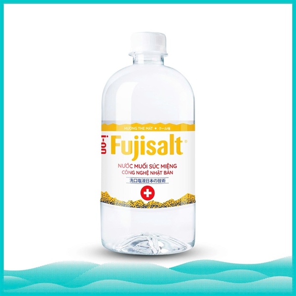 Nước súc miệng Fujisalt 680ml Hương the mát