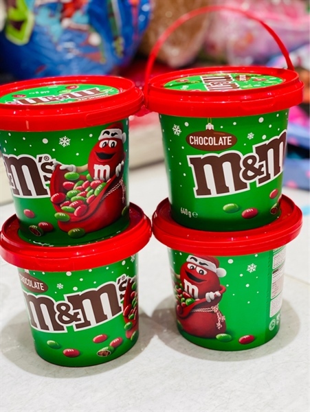 Xô Kẹo M&M Chocolate Noel Úc 640g