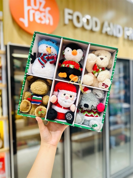 Set 6 Gấu Bông Chủ Đề Noel