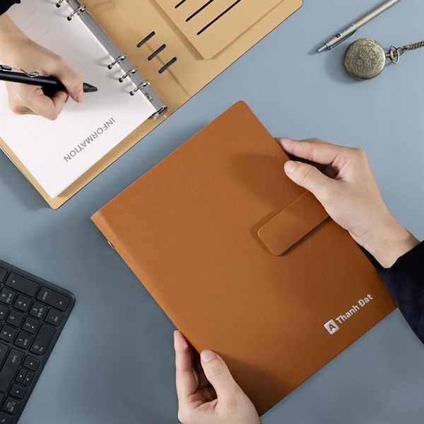 Sổ da còng 6 khoen B5 128TR SC-B5-01M