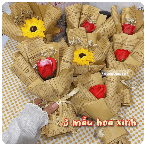 Túi Quà Hoa Sáp Giấy Báo
