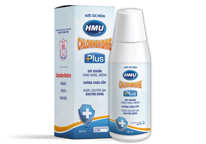 Nước súc miệng HMU Chlorhexidine Plus 300ml - Yersin/VN